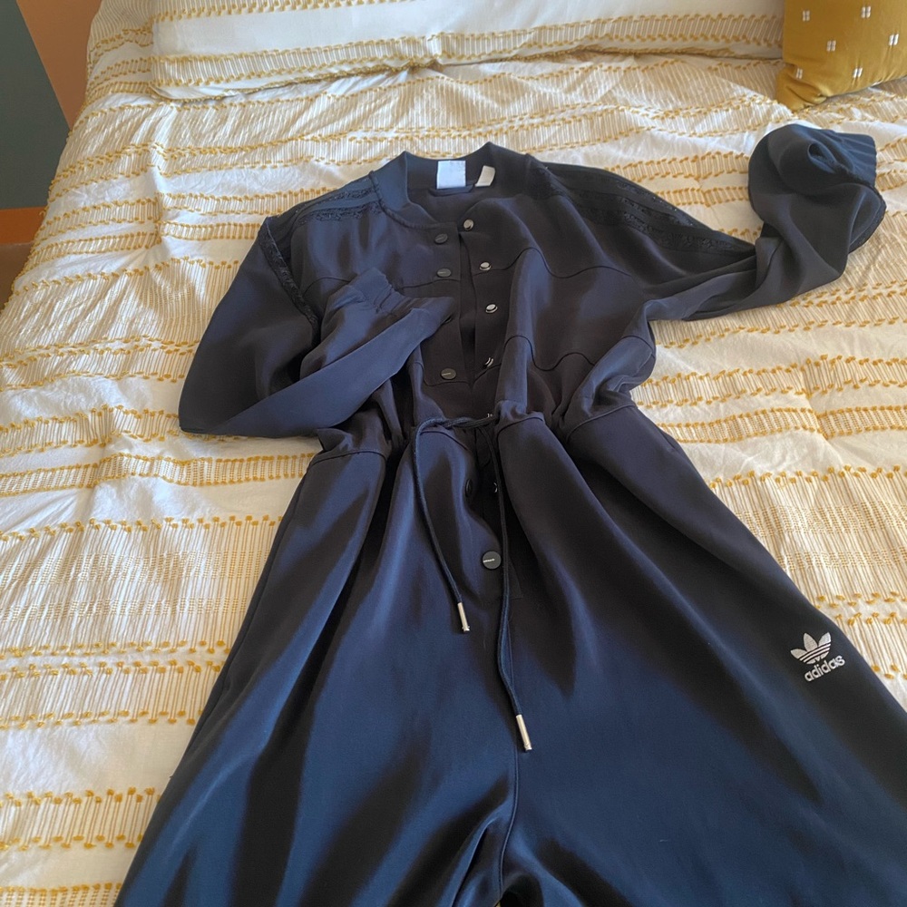 Adidas Black Jumpsuit with Trefoil Logo